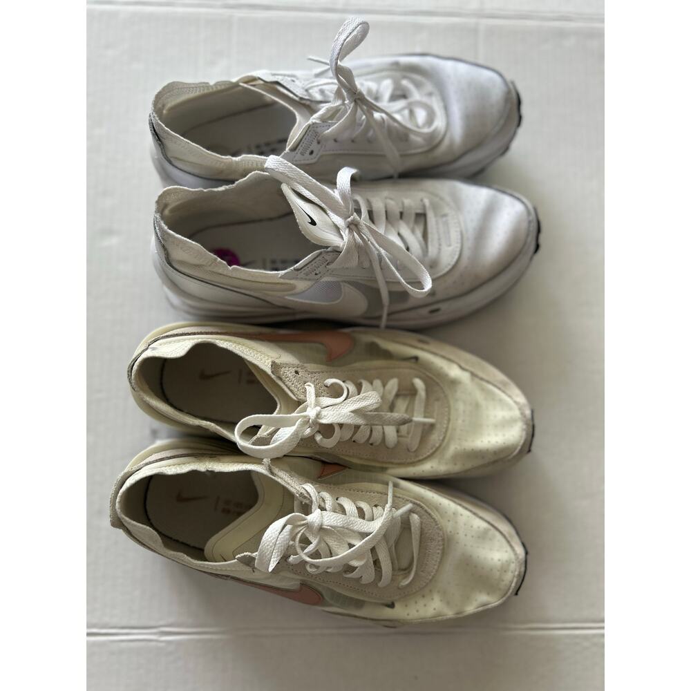 Nike Waffle One Sneakers Women’s Size 8.5 Bundle White Cream Pink Running Shoes